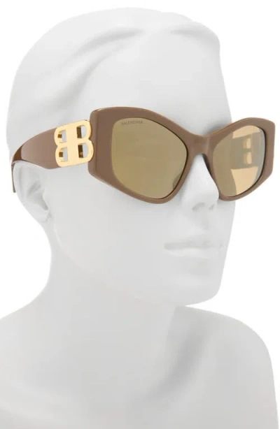 Balenciaga 55mm Cat Eye Sunglasses In Brown
