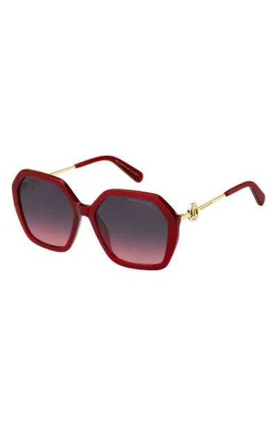Marc Jacobs 53mm Gradient Square Sunglasses In Brown