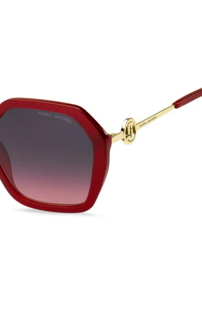 Marc Jacobs 53mm Gradient Square Sunglasses In Brown