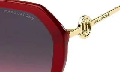 Marc Jacobs 53mm Gradient Square Sunglasses In Brown