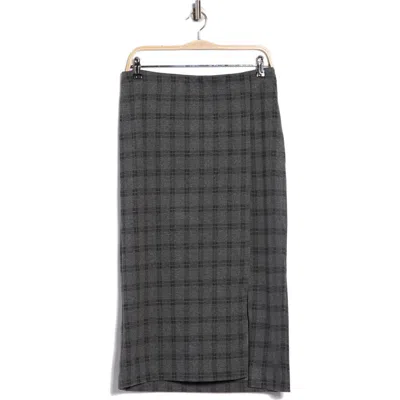 Max Studio Faux Wrap Midi Skirt In Gray