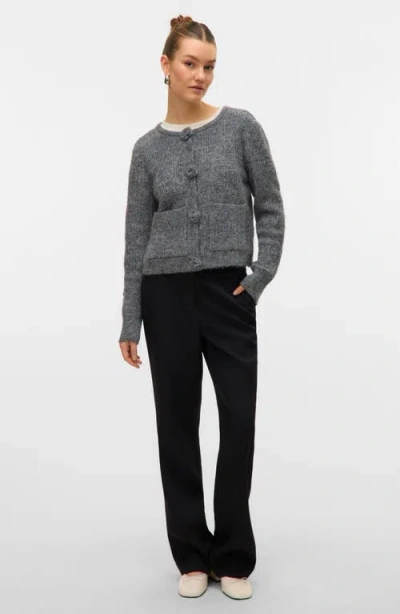 Vero Moda Blossom Cardigan In Gray