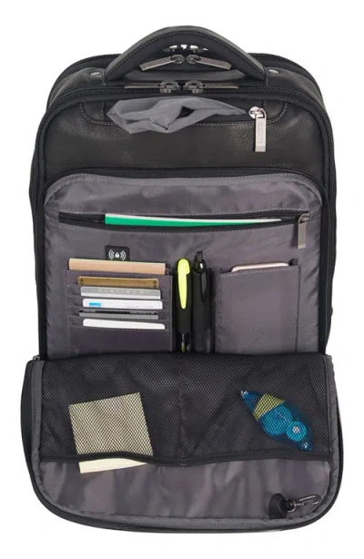 Kenneth Cole Colombian Leather Backpack In Black