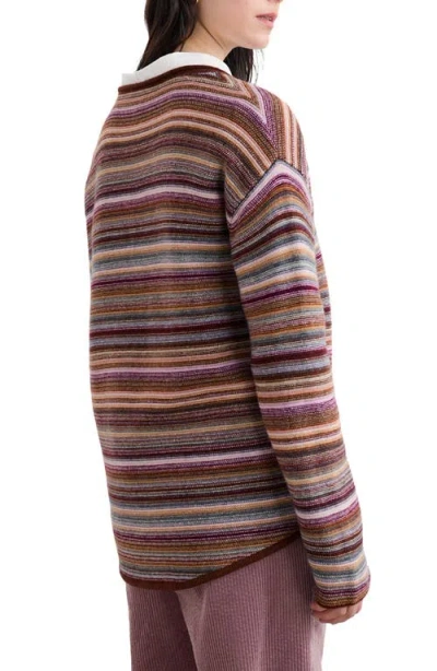 Seasalt Cornwall Fruity Stripe Wool Blend Sweater In Multi