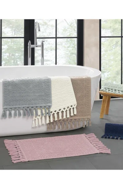 French Connection Nellore Fringe Cotton 2-pc. Bath Rug Set In Pink