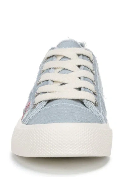 Blowfish Malibu Vivid Embroidered Canvas Platform Sneaker In Blue