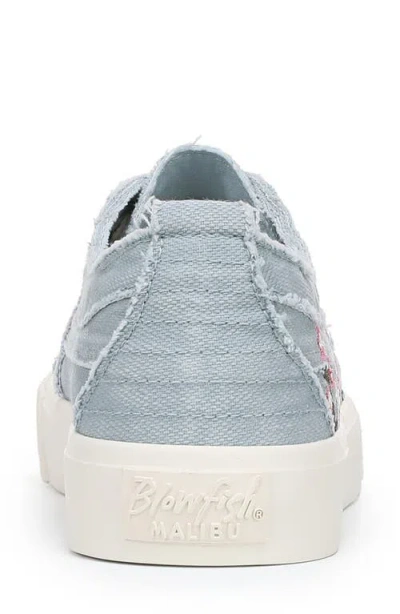 Blowfish Malibu Vivid Embroidered Canvas Platform Sneaker In Blue