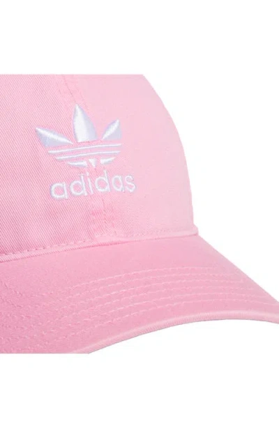 Adidas Originals Relaxed Cotton Baseball Cap In Pink