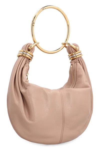 Chloé Bracelet Leather Hobo-bag In Brown