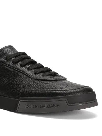 Dolce & Gabbana Portofino Yatch Low-top Sneakers In Black