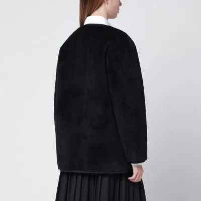 Dunst Black Shearling-effect Fabric Jacket In Black