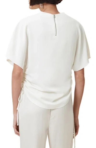 Allsaints Leslie Side Ruched Top In White