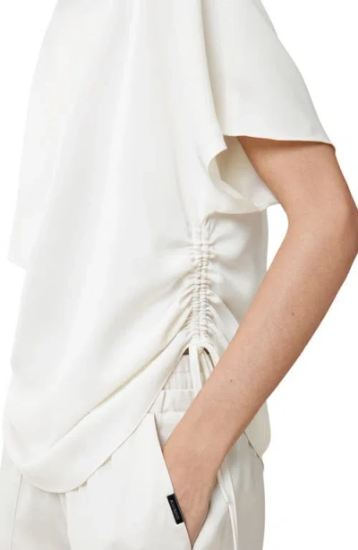 Allsaints Leslie Side Ruched Top In White