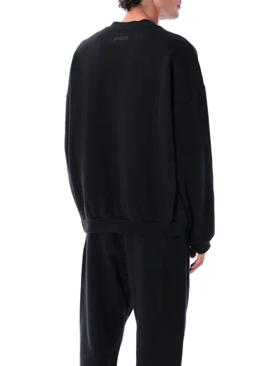 Essentials Fear Of God   Fear Of God 90's Fleece Crewneck Jet Black In Blue