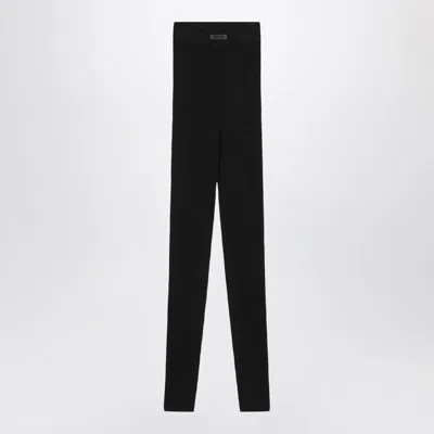Essentials Fear Of God  Black Leggings In Stretch Waffle Fabric