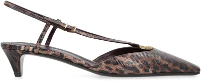 Fendi Slingback  Ffold In Leather In Multi