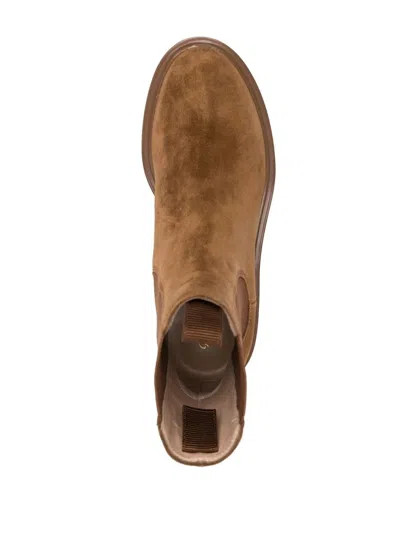 Gianvito Rossi Chester Brown Leather Boots In Brown