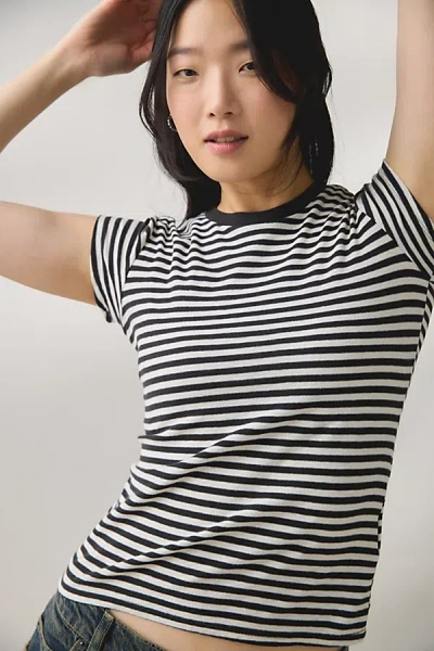 Bdg Short Sleeve Spill The Tee In Black, Women's At Urban Outfitters In Multi