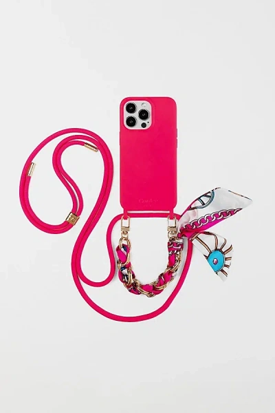 Cordée Cases Lima Iphone Case + Crossbody Strap Set In Pink At Urban Outfitters In Pink