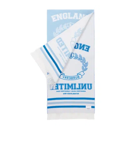 Burberry College Graphic Wool Silk Jacquard Scarf In Multi