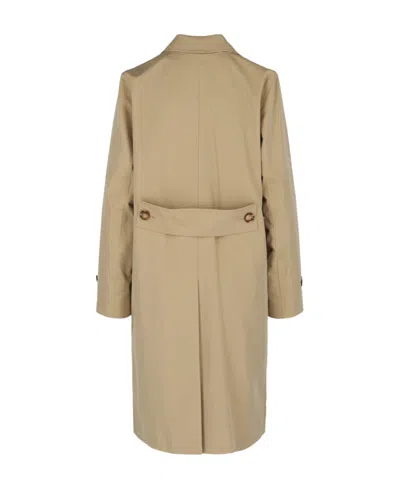 Burberry Single-breasted Long-sleeved Windbreaker In Brown