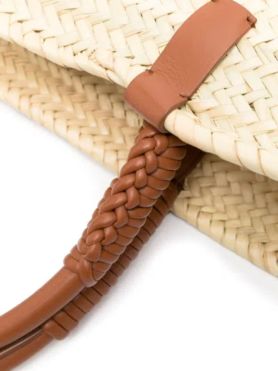 Alanui Icon Palm Leaf Big Tote Bag In Brown