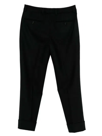 Incotex Tailored Wool Trousers Featuring Pockets In Black