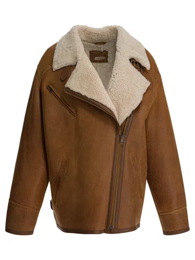 Isabel Marant Shearling Zip-fastening Jacket In Brown