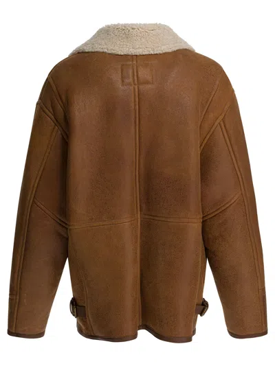 Isabel Marant Shearling Zip-fastening Jacket In Brown