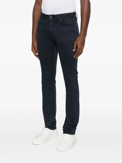 Jacob Cohen Logo Patch Skinny Pants In Black