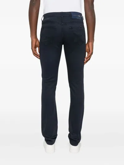 Jacob Cohen Logo Patch Skinny Pants In Black