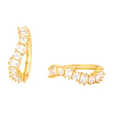 Uchi And Soto Women's Nami Gold Stone Wave Earrings In Gold