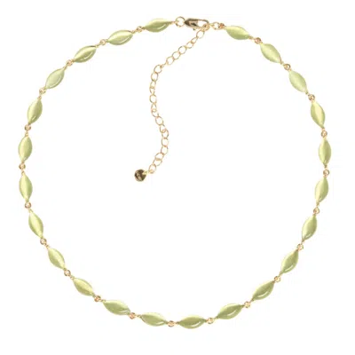 Uchi And Soto Women's Gold / Green Nekomeishi Green Cats Eye Necklace In Multi