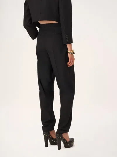 Chloé Pinstripe Pleated Trousers In Black