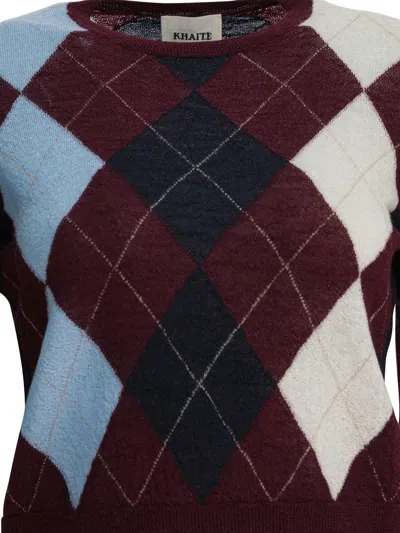 Khaite Bordeaux Cashmere Mohair Sweater In Multi
