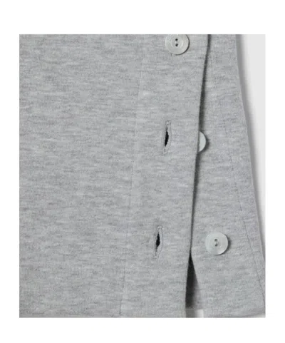 Gucci Women Cotton Jersey Jogging Pants With Web Detail In Gray