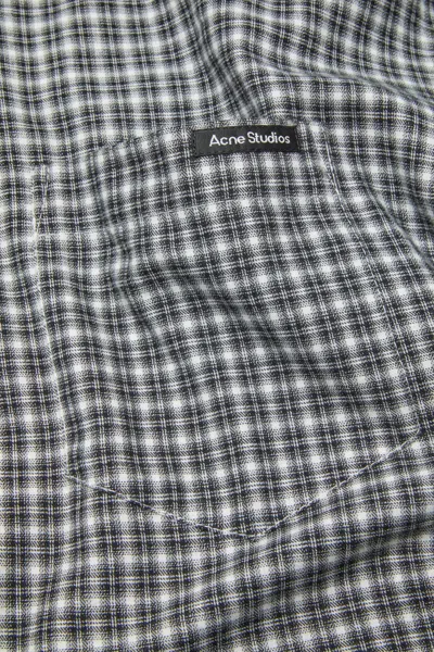 Acne Studios Checked Button-up Shirt In Black