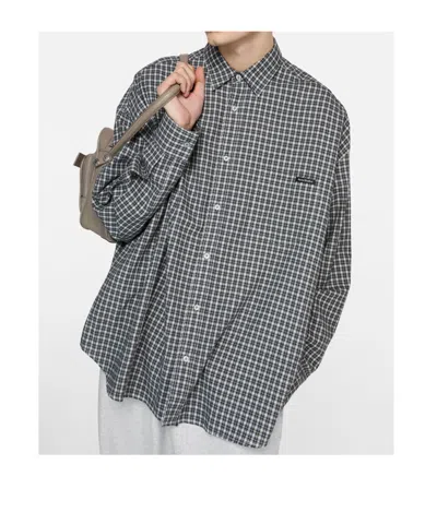 Acne Studios Checked Button-up Shirt In Black