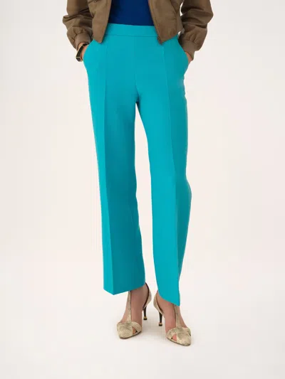 Chloé Straight Cropped Pants In Wool Crêpe