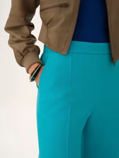 Chloé Straight Cropped Pants In Wool Crêpe