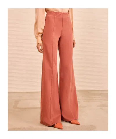 Ulla Johnson Bianca Flared High-waist Jeans In Pink
