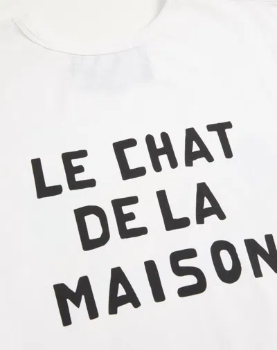 Valentino Cotton T-shirt With Le Chat De La Maison Print In White