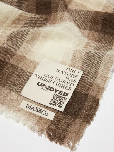 Maxco. Undyed Wool-blend Stole In Brown