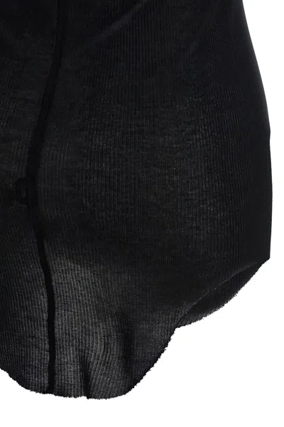 Rick Owens Crew Neck Vest In Black