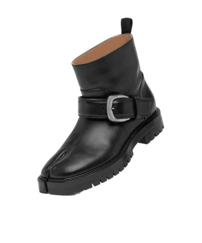 Maison Margiela Tabi Buckle-ankle Coutry Boots In Black