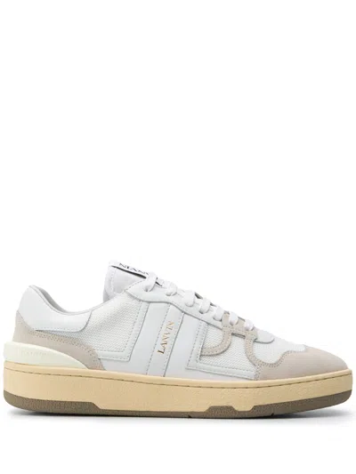 Lanvin Low Top Leather Sneakers In White