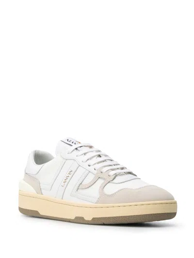 Lanvin Low Top Leather Sneakers In White