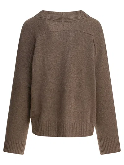 Loulou De Saison Nude Cashmere Sweater In Brown