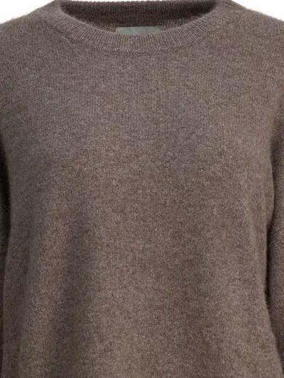 Loulou De Saison "tristan" Wool-blend Crewneck Sweater In Brown