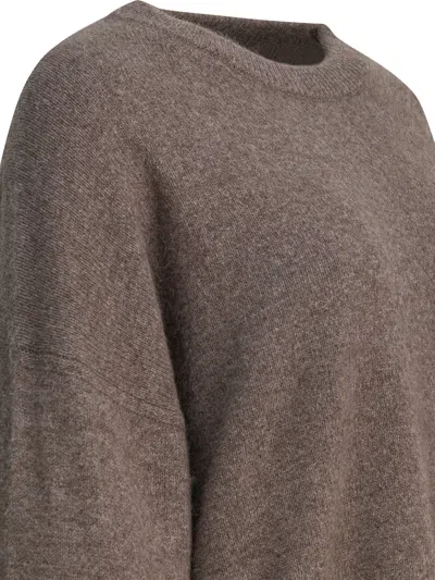 Loulou De Saison "tristan" Wool-blend Crewneck Sweater In Brown